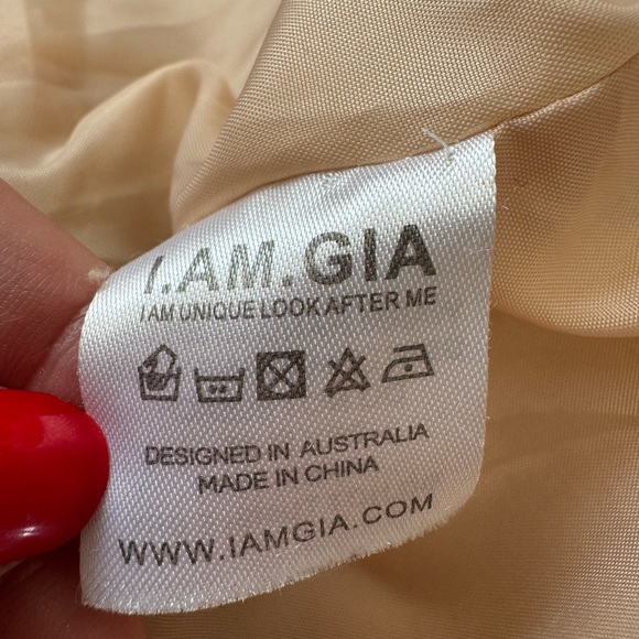 I Am Gia Pixie Tan Oversized Teddy Sherpa Bomber Coat size Small $99 - Picture 13 of 15